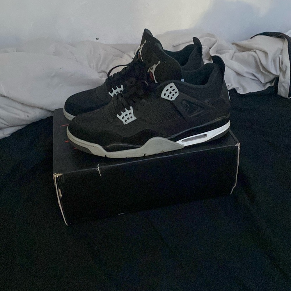 Black canvas jordan 4